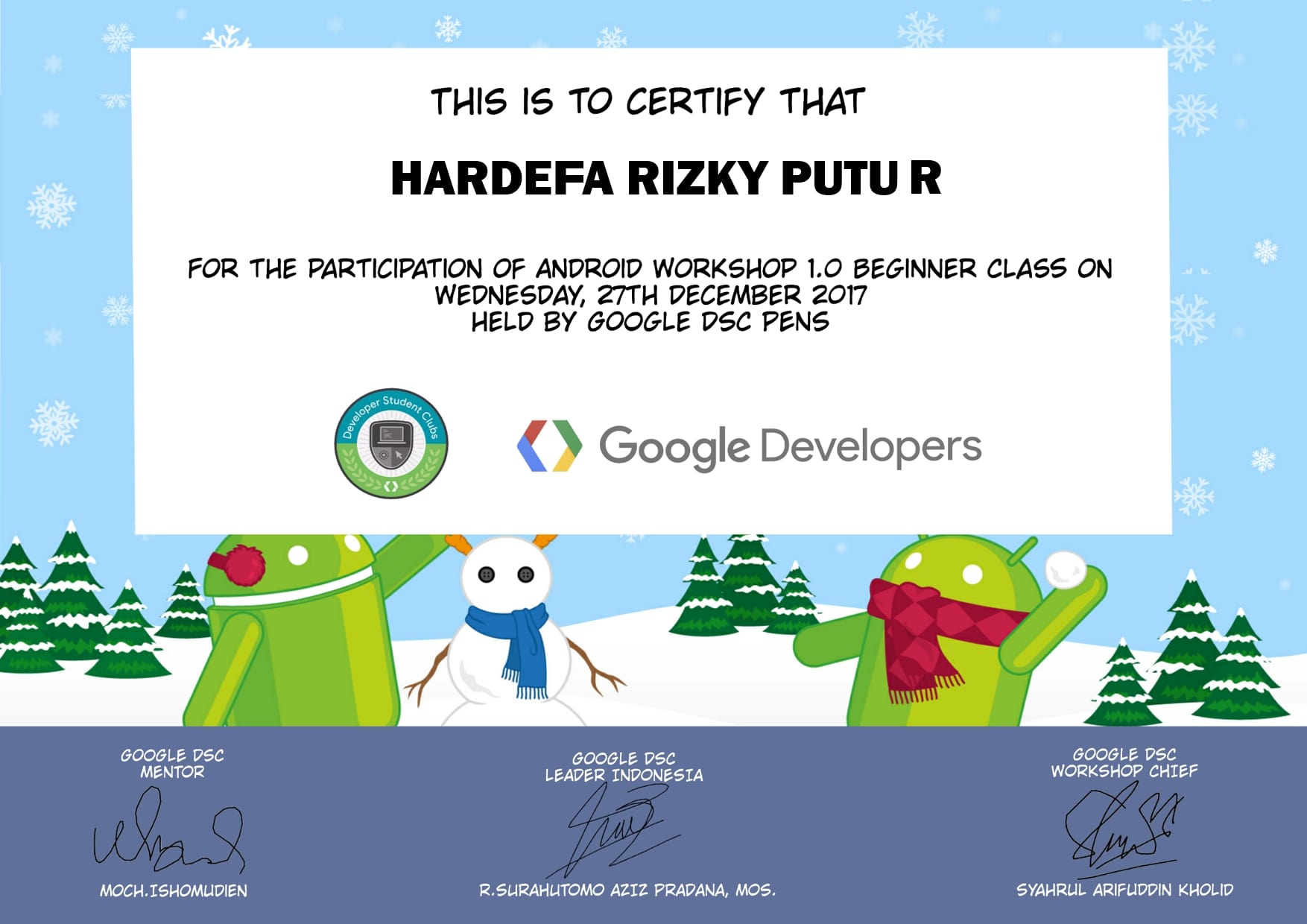 Android Workshop 1.0 Beginner Class