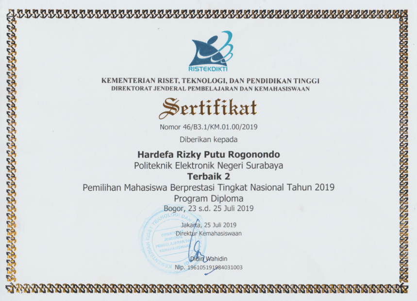 RISTEKDIKTI Indonesia Most Outstanding Student 2019 Award