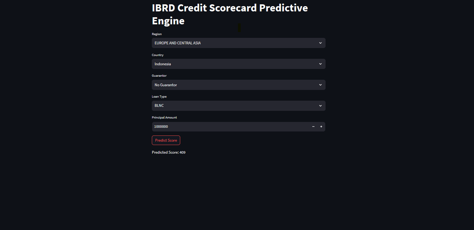 IBRD Credit Scorecard Predictive Engine